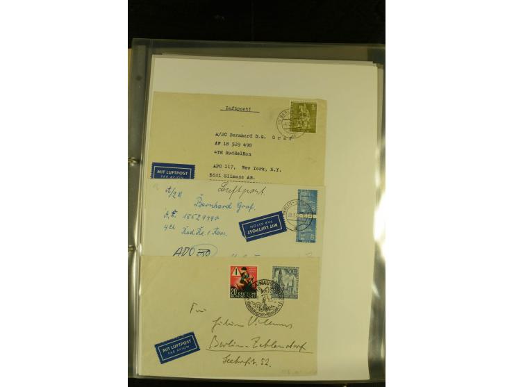 1948/1977, Sammlung moderne Luftpost mit Bedarfspost Bund/Berlin, Ballonpost, Bundes-Luftwaffe, Raketenpost und Concorde-Sond