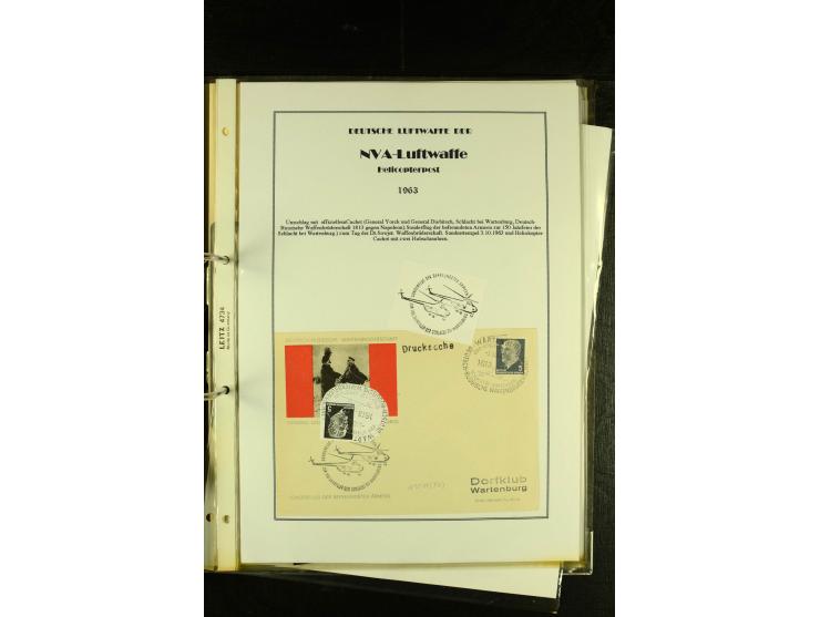 1948/1977, Sammlung moderne Luftpost mit Bedarfspost Bund/Berlin, Ballonpost, Bundes-Luftwaffe, Raketenpost und Concorde-Sond