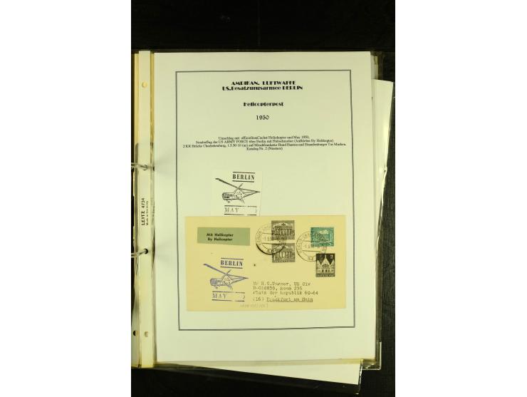 1948/1977, Sammlung moderne Luftpost mit Bedarfspost Bund/Berlin, Ballonpost, Bundes-Luftwaffe, Raketenpost und Concorde-Sond