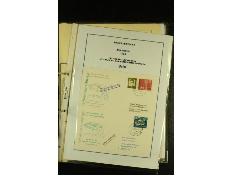 1948/1977, Sammlung moderne Luftpost mit Bedarfspost Bund/Berlin, Ballonpost, Bundes-Luftwaffe, Raketenpost und Concorde-Sond