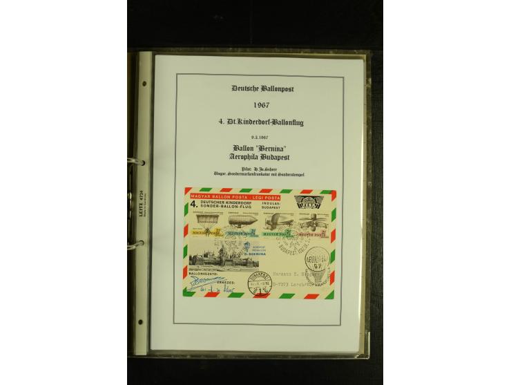 1948/1977, Sammlung moderne Luftpost mit Bedarfspost Bund/Berlin, Ballonpost, Bundes-Luftwaffe, Raketenpost und Concorde-Sond