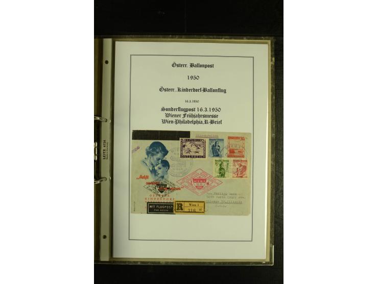 1948/1977, Sammlung moderne Luftpost mit Bedarfspost Bund/Berlin, Ballonpost, Bundes-Luftwaffe, Raketenpost und Concorde-Sond