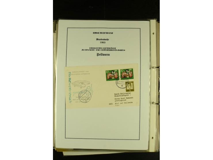 1948/1977, Sammlung moderne Luftpost mit Bedarfspost Bund/Berlin, Ballonpost, Bundes-Luftwaffe, Raketenpost und Concorde-Sond