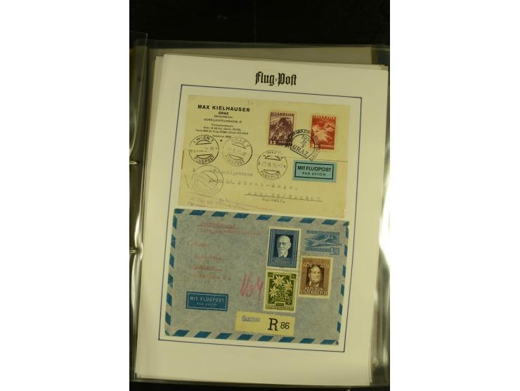 1948/1977, Sammlung moderne Luftpost mit Bedarfspost Bund/Berlin, Ballonpost, Bundes-Luftwaffe, Raketenpost und Concorde-Sond