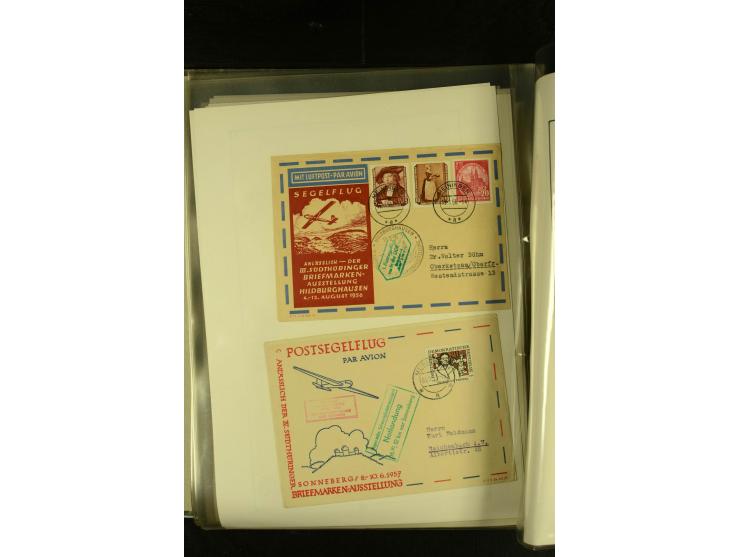 1948/1977, Sammlung moderne Luftpost mit Bedarfspost Bund/Berlin, Ballonpost, Bundes-Luftwaffe, Raketenpost und Concorde-Sond