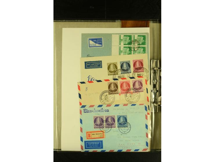 1948/1977, Sammlung moderne Luftpost mit Bedarfspost Bund/Berlin, Ballonpost, Bundes-Luftwaffe, Raketenpost und Concorde-Sond