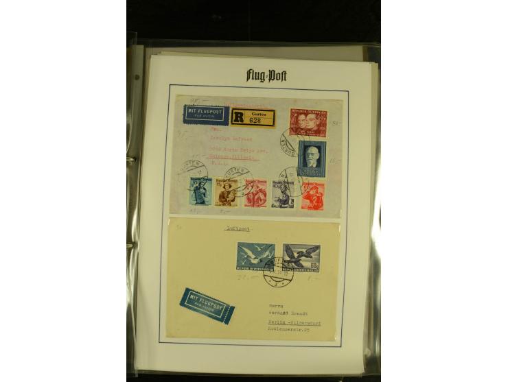 1948/1977, Sammlung moderne Luftpost mit Bedarfspost Bund/Berlin, Ballonpost, Bundes-Luftwaffe, Raketenpost und Concorde-Sond