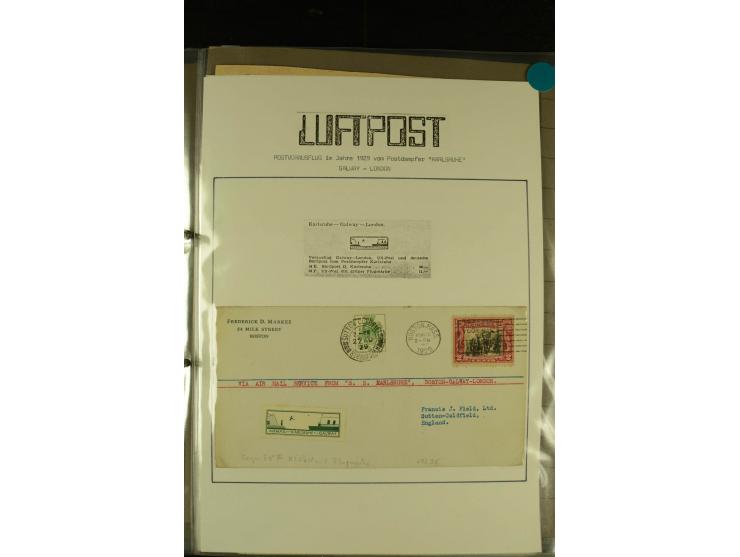 1925/1940 (ca.), umfangreiche Sammlung "Flugpostlinen aus Aller Welt" inkl. dt. Katapultpost mit ca. 190 Briefen und Karten, 