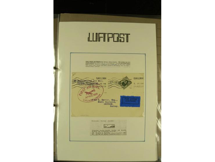 1925/1940 (ca.), umfangreiche Sammlung "Flugpostlinen aus Aller Welt" inkl. dt. Katapultpost mit ca. 190 Briefen und Karten, 