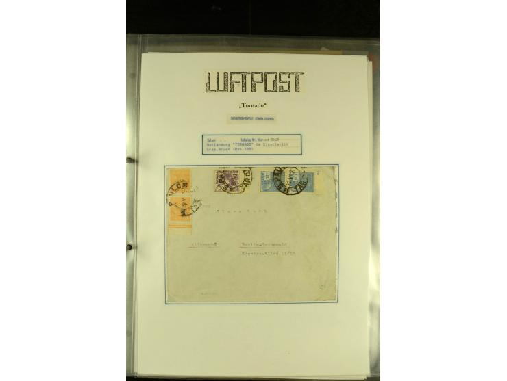 1925/1940 (ca.), umfangreiche Sammlung "Flugpostlinen aus Aller Welt" inkl. dt. Katapultpost mit ca. 190 Briefen und Karten, 