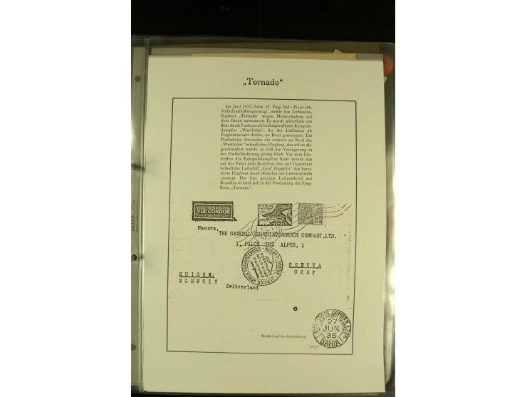 1925/1940 (ca.), umfangreiche Sammlung "Flugpostlinen aus Aller Welt" inkl. dt. Katapultpost mit ca. 190 Briefen und Karten, 