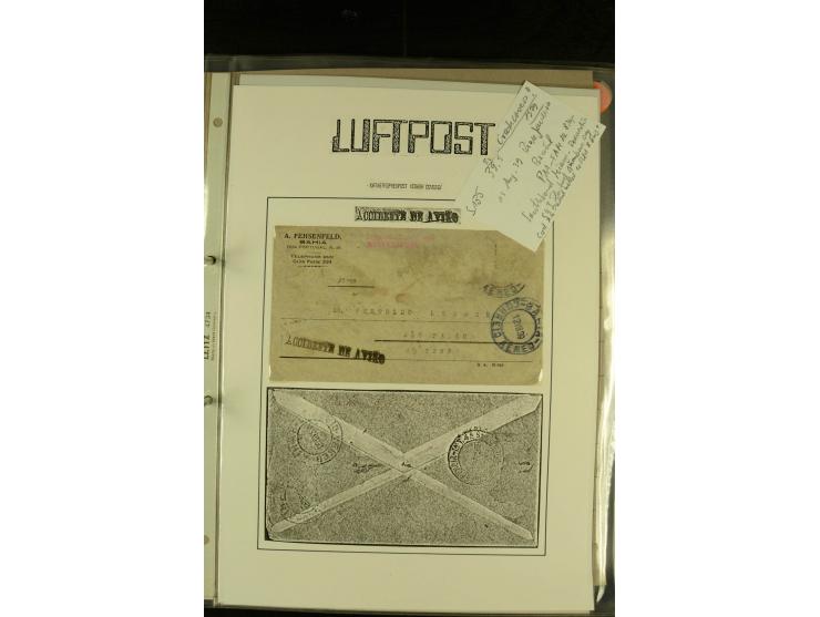 1925/1940 (ca.), umfangreiche Sammlung "Flugpostlinen aus Aller Welt" inkl. dt. Katapultpost mit ca. 190 Briefen und Karten, 