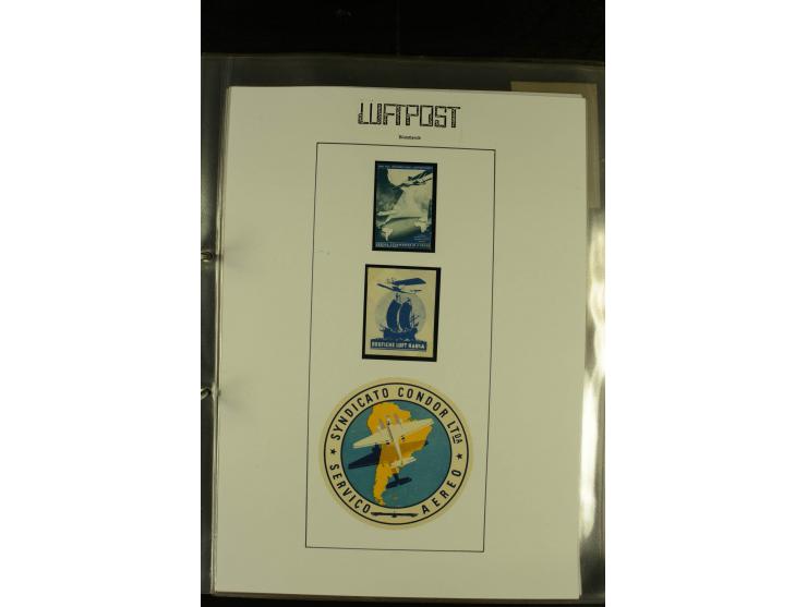 1925/1940 (ca.), umfangreiche Sammlung "Flugpostlinen aus Aller Welt" inkl. dt. Katapultpost mit ca. 190 Briefen und Karten, 
