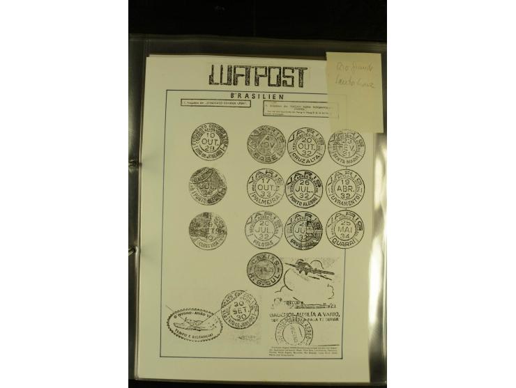 1925/1940 (ca.), umfangreiche Sammlung "Flugpostlinen aus Aller Welt" inkl. dt. Katapultpost mit ca. 190 Briefen und Karten, 