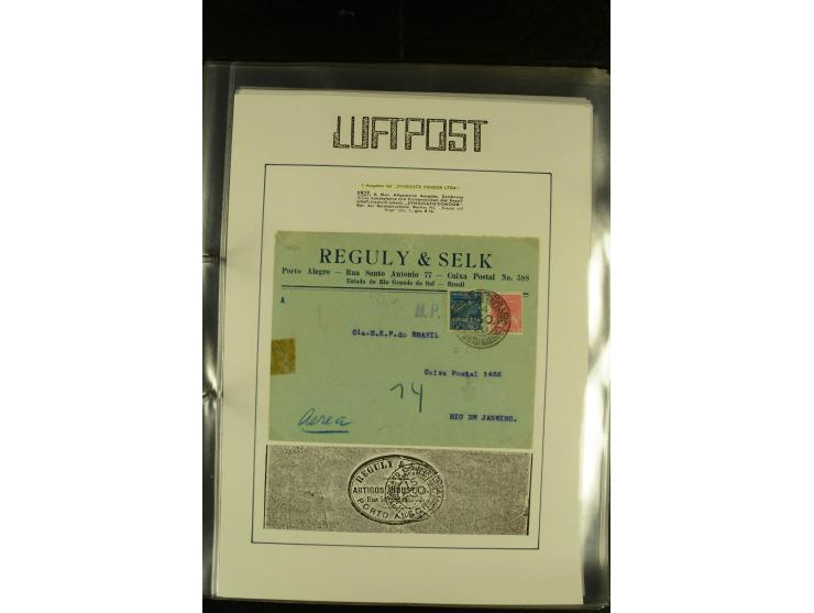 1925/1940 (ca.), umfangreiche Sammlung "Flugpostlinen aus Aller Welt" inkl. dt. Katapultpost mit ca. 190 Briefen und Karten, 