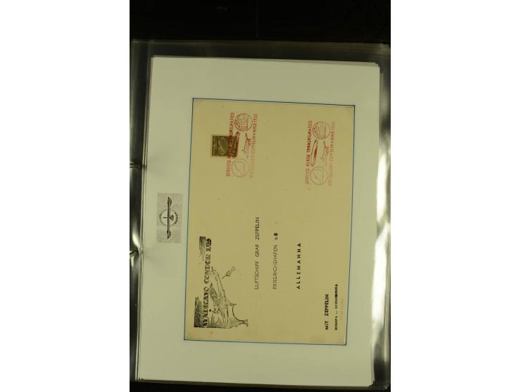 1925/1940 (ca.), umfangreiche Sammlung "Flugpostlinen aus Aller Welt" inkl. dt. Katapultpost mit ca. 190 Briefen und Karten, 