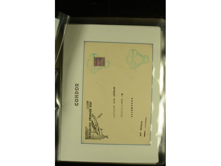 1925/1940 (ca.), umfangreiche Sammlung "Flugpostlinen aus Aller Welt" inkl. dt. Katapultpost mit ca. 190 Briefen und Karten, 