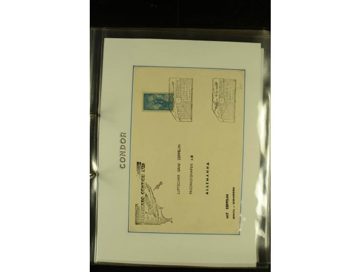 1925/1940 (ca.), umfangreiche Sammlung "Flugpostlinen aus Aller Welt" inkl. dt. Katapultpost mit ca. 190 Briefen und Karten, 
