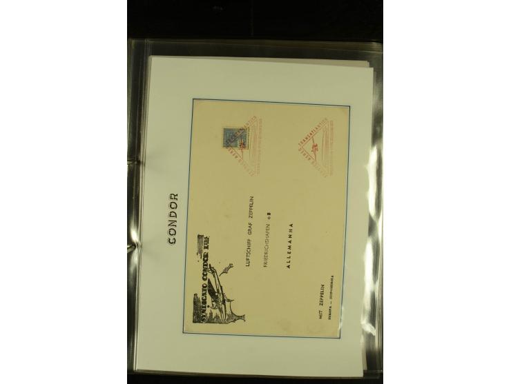1925/1940 (ca.), umfangreiche Sammlung "Flugpostlinen aus Aller Welt" inkl. dt. Katapultpost mit ca. 190 Briefen und Karten, 