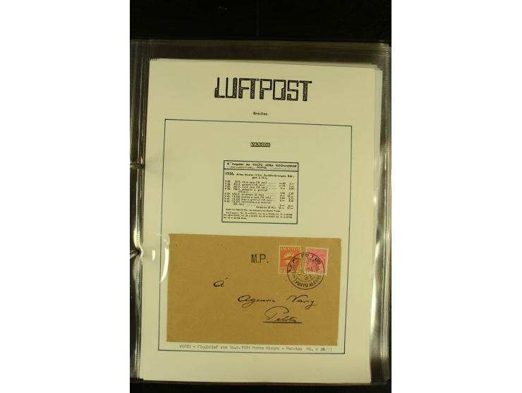 1925/1940 (ca.), umfangreiche Sammlung "Flugpostlinen aus Aller Welt" inkl. dt. Katapultpost mit ca. 190 Briefen und Karten, 