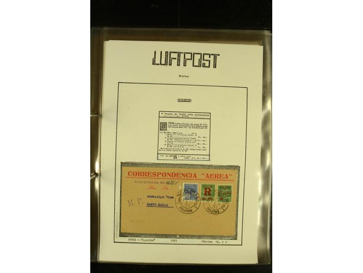1925/1940 (ca.), umfangreiche Sammlung "Flugpostlinen aus Aller Welt" inkl. dt. Katapultpost mit ca. 190 Briefen und Karten, 
