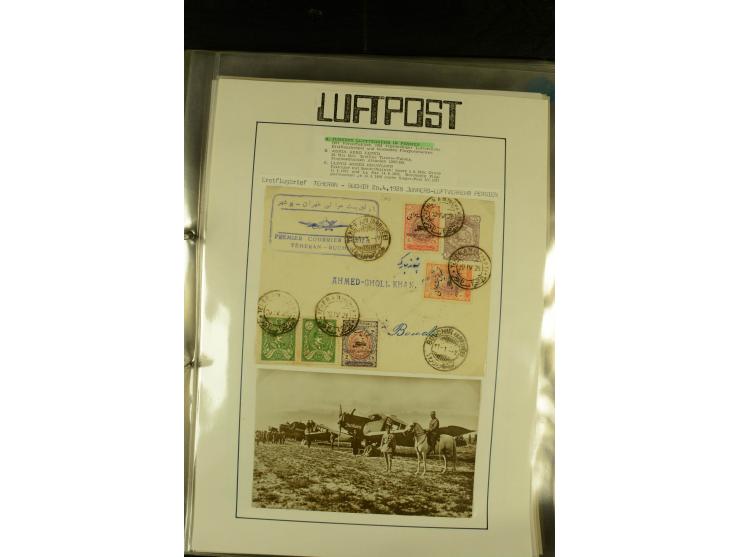 1925/1940 (ca.), umfangreiche Sammlung "Flugpostlinen aus Aller Welt" inkl. dt. Katapultpost mit ca. 190 Briefen und Karten, 