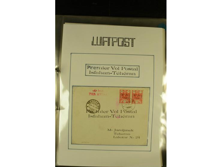1925/1940 (ca.), umfangreiche Sammlung "Flugpostlinen aus Aller Welt" inkl. dt. Katapultpost mit ca. 190 Briefen und Karten, 