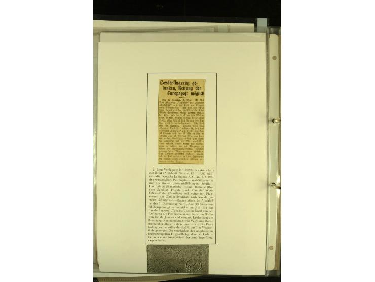 1925/1940 (ca.), umfangreiche Sammlung "Flugpostlinen aus Aller Welt" inkl. dt. Katapultpost mit ca. 190 Briefen und Karten, 