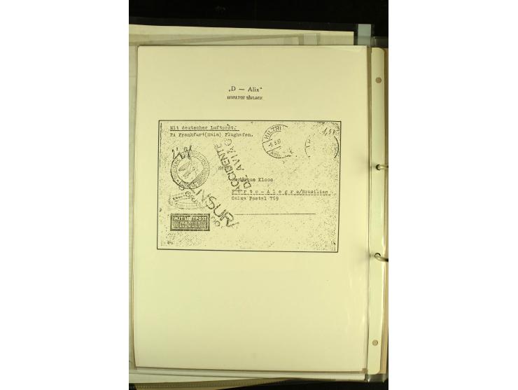 1925/1940 (ca.), umfangreiche Sammlung "Flugpostlinen aus Aller Welt" inkl. dt. Katapultpost mit ca. 190 Briefen und Karten, 