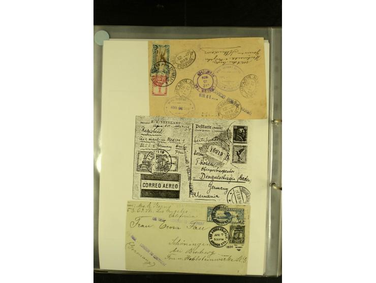 1925/1940 (ca.), umfangreiche Sammlung "Flugpostlinen aus Aller Welt" inkl. dt. Katapultpost mit ca. 190 Briefen und Karten, 