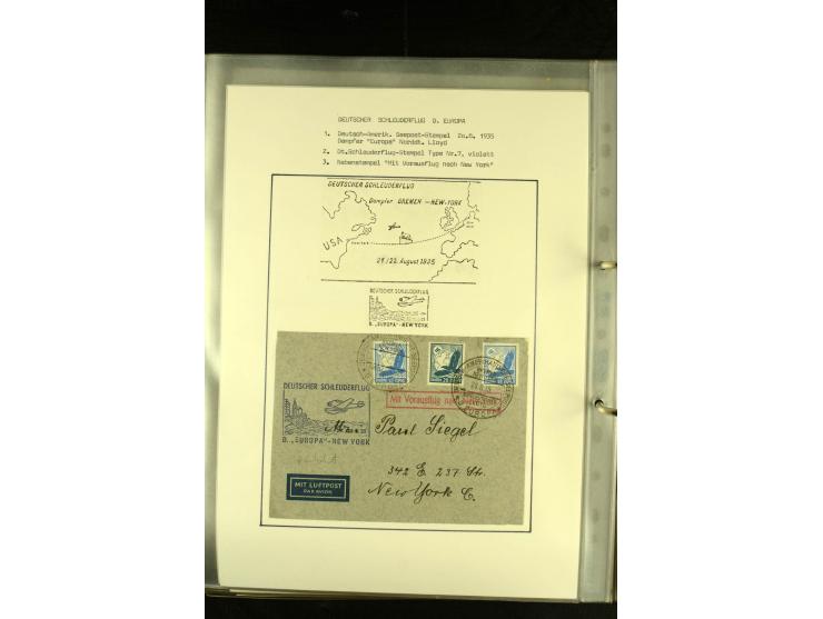 1925/1940 (ca.), umfangreiche Sammlung "Flugpostlinen aus Aller Welt" inkl. dt. Katapultpost mit ca. 190 Briefen und Karten, 