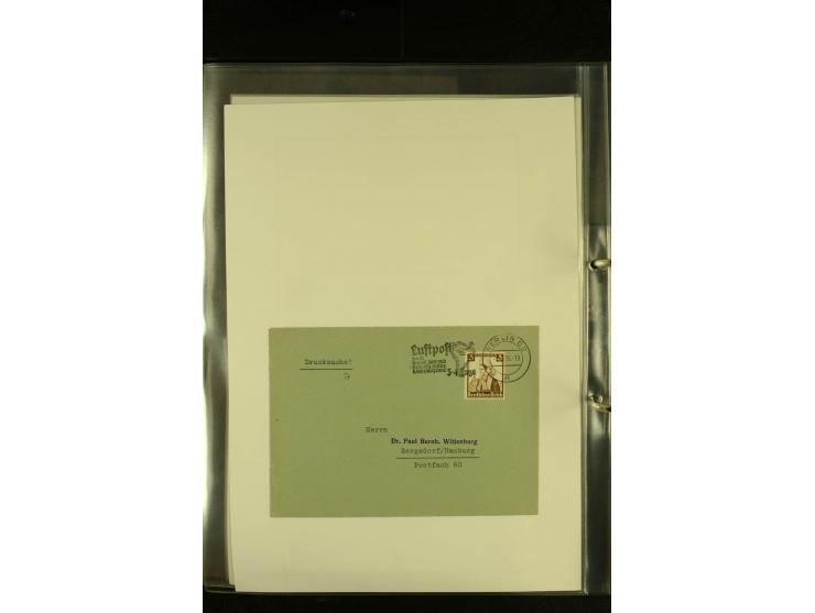 1925/1940 (ca.), umfangreiche Sammlung "Flugpostlinen aus Aller Welt" inkl. dt. Katapultpost mit ca. 190 Briefen und Karten, 