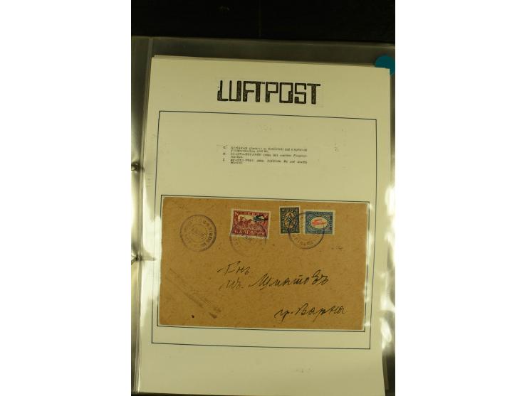 1925/1940 (ca.), umfangreiche Sammlung "Flugpostlinen aus Aller Welt" inkl. dt. Katapultpost mit ca. 190 Briefen und Karten, 