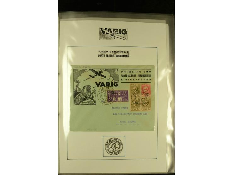 1925/1940 (ca.), umfangreiche Sammlung "Flugpostlinen aus Aller Welt" inkl. dt. Katapultpost mit ca. 190 Briefen und Karten, 