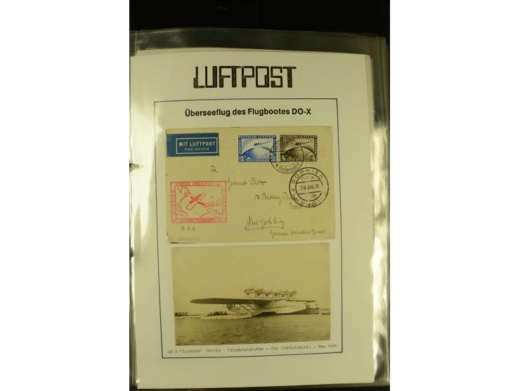 1925/1940 (ca.), umfangreiche Sammlung "Flugpostlinen aus Aller Welt" inkl. dt. Katapultpost mit ca. 190 Briefen und Karten, 