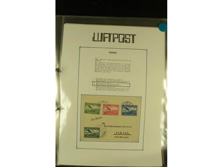 1925/1940 (ca.), umfangreiche Sammlung "Flugpostlinen aus Aller Welt" inkl. dt. Katapultpost mit ca. 190 Briefen und Karten, 