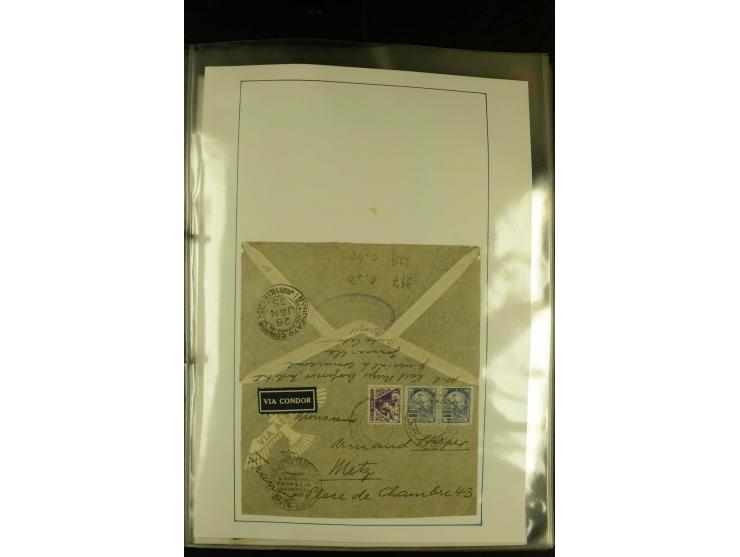 1925/1940 (ca.), umfangreiche Sammlung "Flugpostlinen aus Aller Welt" inkl. dt. Katapultpost mit ca. 190 Briefen und Karten, 