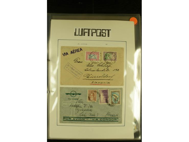1925/1940 (ca.), umfangreiche Sammlung "Flugpostlinen aus Aller Welt" inkl. dt. Katapultpost mit ca. 190 Briefen und Karten, 