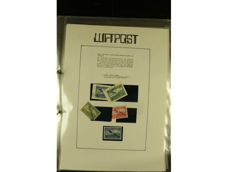 1925/1940 (ca.), umfangreiche Sammlung "Flugpostlinen aus Aller Welt" inkl. dt. Katapultpost mit ca. 190 Briefen und Karten, 