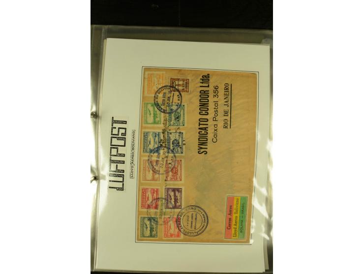 1925/1940 (ca.), umfangreiche Sammlung "Flugpostlinen aus Aller Welt" inkl. dt. Katapultpost mit ca. 190 Briefen und Karten, 