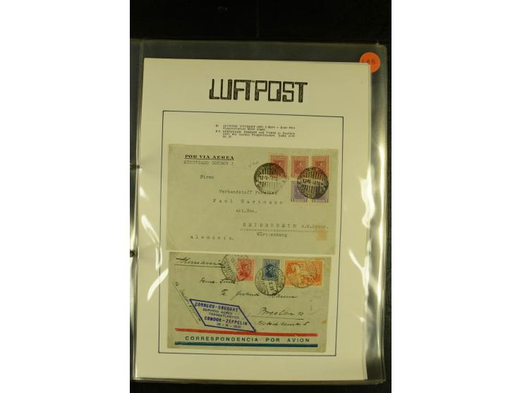 1925/1940 (ca.), umfangreiche Sammlung "Flugpostlinen aus Aller Welt" inkl. dt. Katapultpost mit ca. 190 Briefen und Karten, 