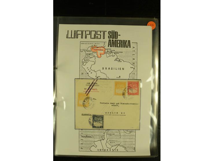 1925/1940 (ca.), umfangreiche Sammlung "Flugpostlinen aus Aller Welt" inkl. dt. Katapultpost mit ca. 190 Briefen und Karten, 