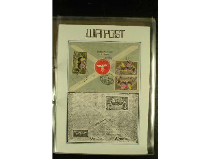 1925/1940 (ca.), umfangreiche Sammlung "Flugpostlinen aus Aller Welt" inkl. dt. Katapultpost mit ca. 190 Briefen und Karten, 