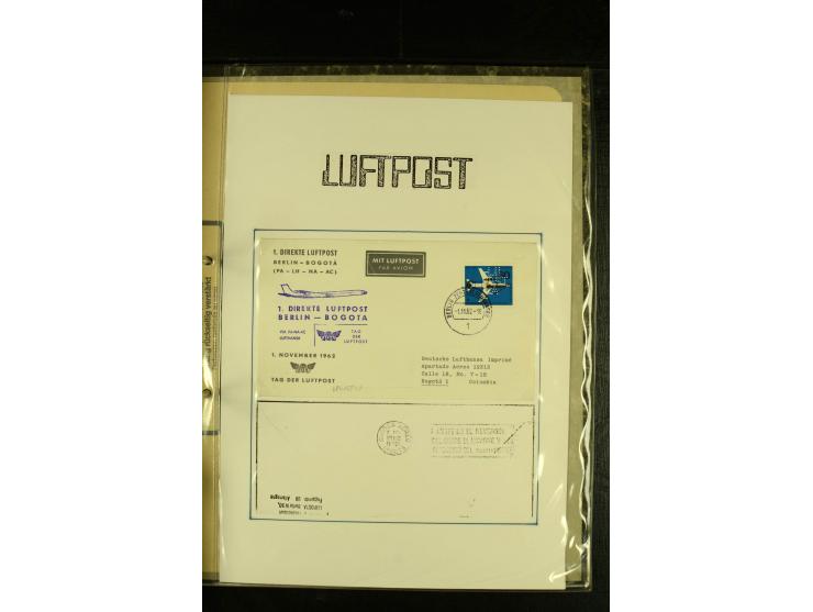 1925/1940 (ca.), umfangreiche Sammlung "Flugpostlinen aus Aller Welt" inkl. dt. Katapultpost mit ca. 190 Briefen und Karten, 