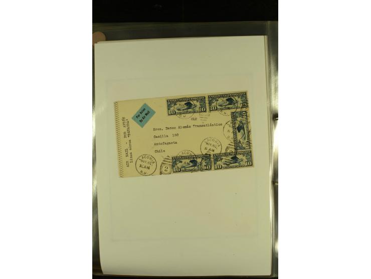 1925/1940 (ca.), umfangreiche Sammlung "Flugpostlinen aus Aller Welt" inkl. dt. Katapultpost mit ca. 190 Briefen und Karten, 