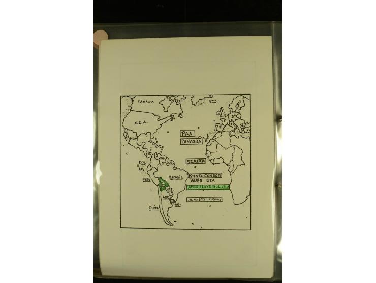 1925/1940 (ca.), umfangreiche Sammlung "Flugpostlinen aus Aller Welt" inkl. dt. Katapultpost mit ca. 190 Briefen und Karten, 