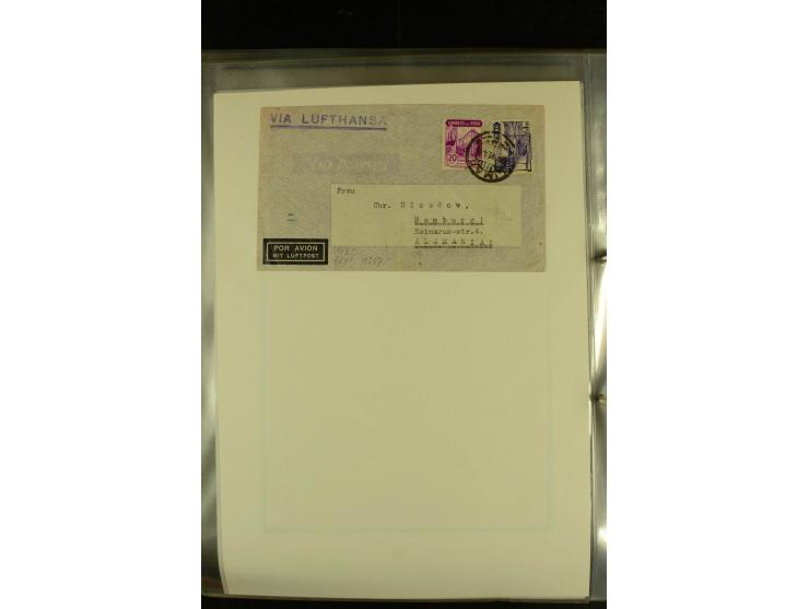 1925/1940 (ca.), umfangreiche Sammlung "Flugpostlinen aus Aller Welt" inkl. dt. Katapultpost mit ca. 190 Briefen und Karten, 