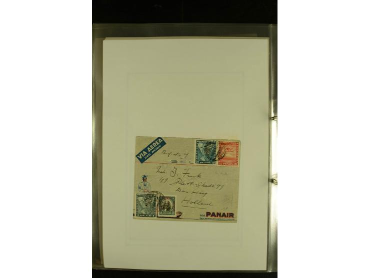 1925/1940 (ca.), umfangreiche Sammlung "Flugpostlinen aus Aller Welt" inkl. dt. Katapultpost mit ca. 190 Briefen und Karten, 