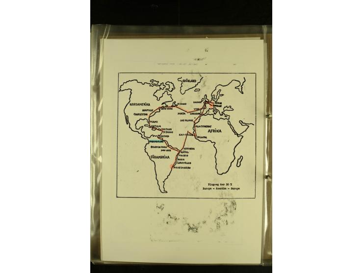 1925/1940 (ca.), umfangreiche Sammlung "Flugpostlinen aus Aller Welt" inkl. dt. Katapultpost mit ca. 190 Briefen und Karten, 