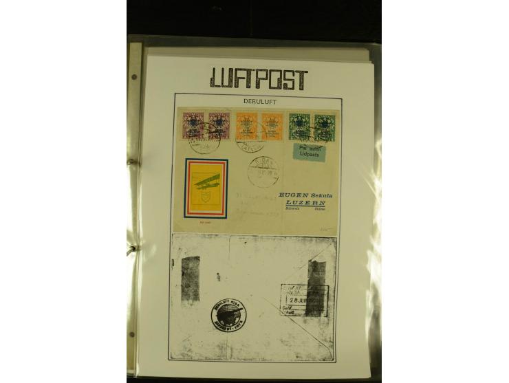 1925/1940 (ca.), umfangreiche Sammlung "Flugpostlinen aus Aller Welt" inkl. dt. Katapultpost mit ca. 190 Briefen und Karten, 